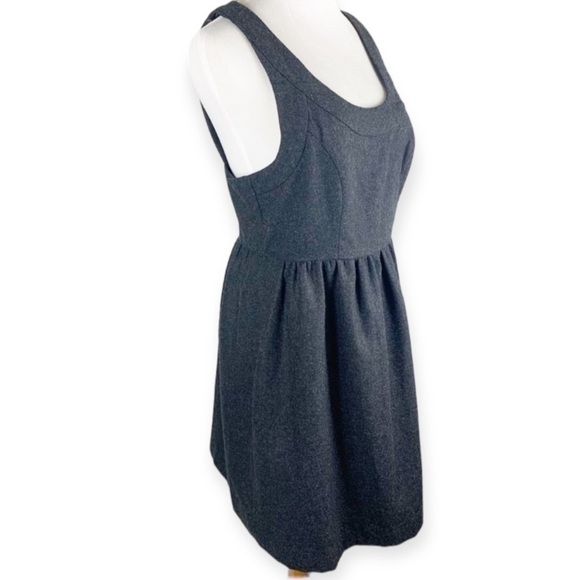 𝅺KIMCHI Blue Wool Blend Jumper Dress Pockets Gray 8 - Picture 3 of 9